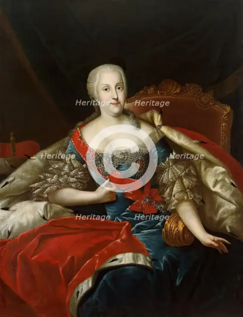Portrait of Johanna Elisabeth, Princess of Anhalt-Zerbst, 1746. Creator: Antoine Pesne.