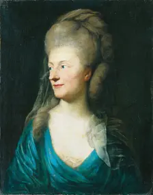 Portrait of Johanna Henriette Louise Countess of Bestucheff-Rumin, née von Carlowitz, 1770-9. Creator: Anton Graff