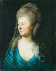 Portrait of Johanna Henriette Louise Countess of Bestucheff-Rumin, née von Carlowitz, 1770-9. Creator: Anton Graff