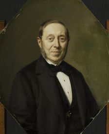 Portrait of Johannes Cornelis van Pappelendam (1810-1884). Artist and Art Dealer. Superintendent of Creator: Jan Hendrik Neuman