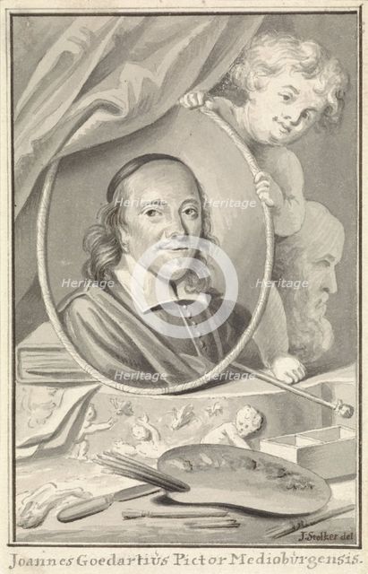Portrait of Johannes Goedaert, 1734-1785. Creator: Jan Stolker.