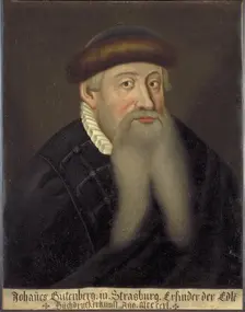 Portrait of Johannes Gutenberg, Early 17th cen.. Artist: Anonymous