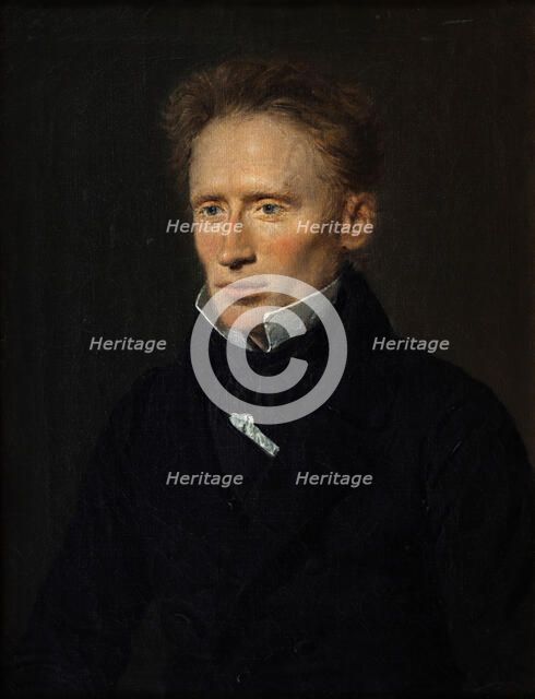 Portrait of Johannes Dam Hage (1800-1837), editor of "Fædrelandet" (The Fatherland), 1837. Creator: Christian Albrecht Jensen.