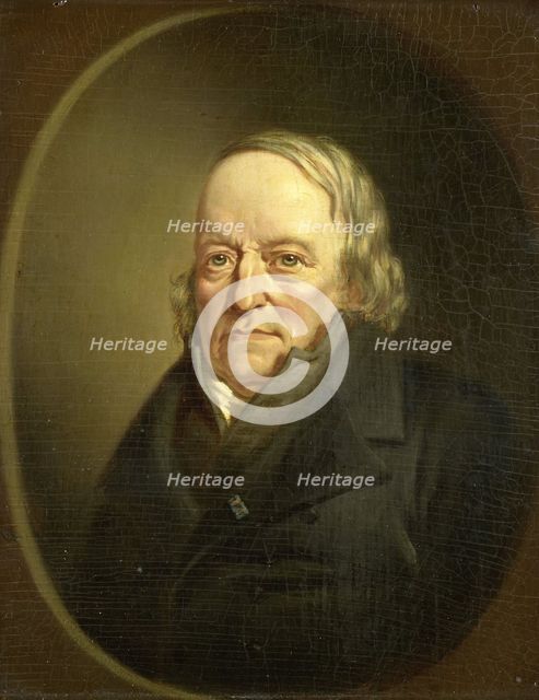 Portrait of Johannes Kinker, Poet and Philosopher, Professor at Liège, 1840-1845. Creator: Jan Cornelis van Rossum.