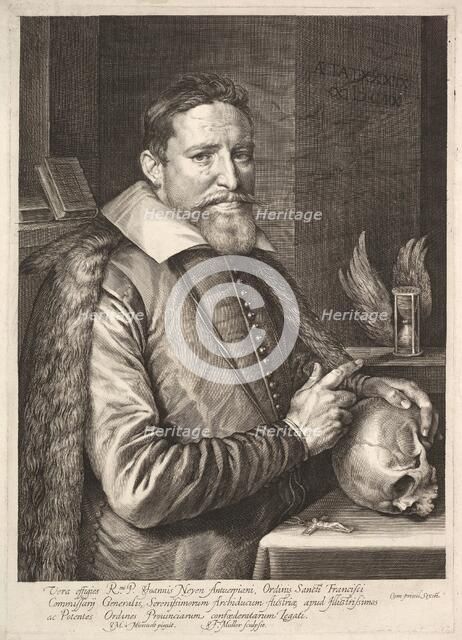 Portrait of Johannes Neyen, General of the Order of Franciscan Friars, Ambassador in Trier, 1608. Creator: Unknown.