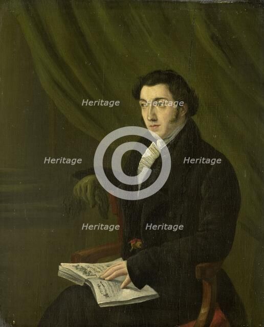 Portrait of Johannes Petrus Schouberg, Stamp Engraver at the Imperial Mint in Utrecht, 1830-1855. Creator: Abraham Hendrik Winter.