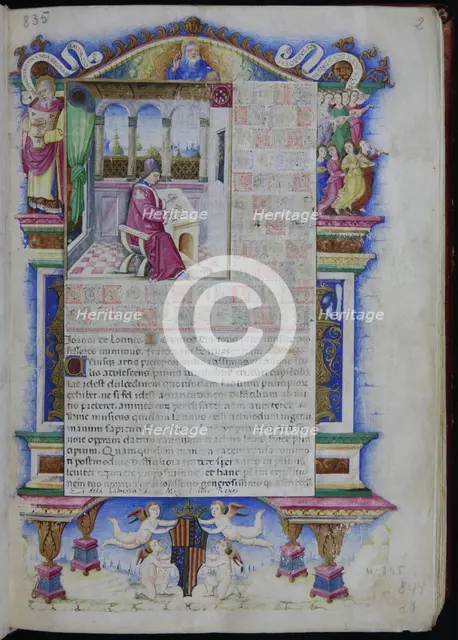 Portrait of Johannes Tinctoris (From Opus musices Joannis Tinctoris), 1483. Artist: Rapicano, Nardo (?-1493)