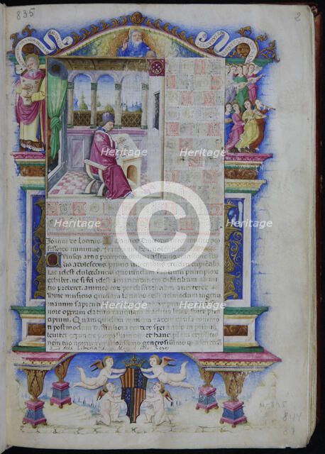 Portrait of Johannes Tinctoris (From Opus musices Joannis Tinctoris), 1483. Artist: Rapicano, Nardo (?-1493)