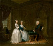 Portrait of John, 2nd Duke of Montagu, his Wife and their Younger Daughter c1730 Artist: Gawen Hamilton