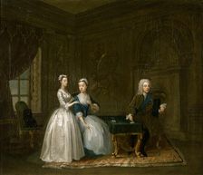 Portrait of John, 2nd Duke of Montagu, his Wife and their Younger Daughter c1730 Artist: Gawen Hamilton