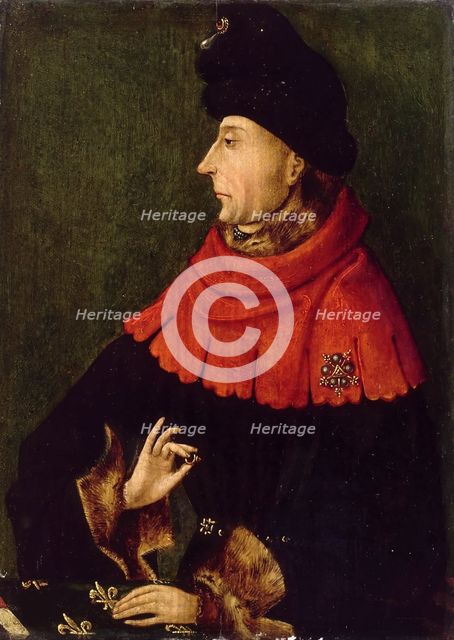 Portrait of John the Fearless, Duke of Burgundy (1371-1419), ca 1404.