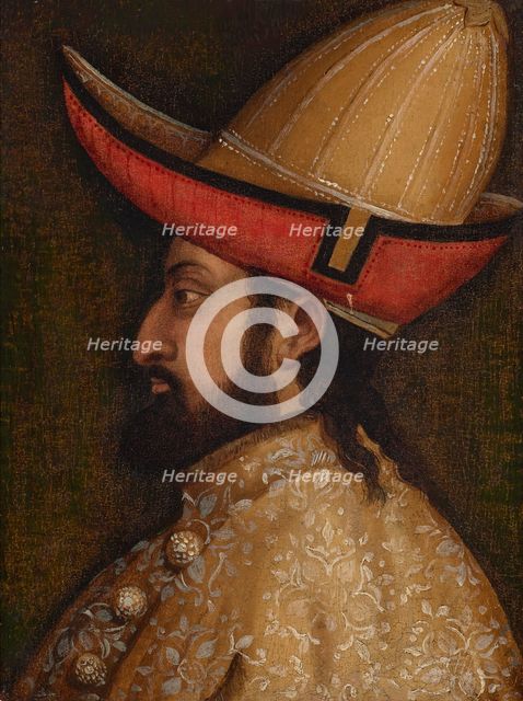 Portrait of John VIII Palaiologos (1392-1448), Byzantine emperor, c1500. Creator: Bellini, Gentile, (Follower of) .