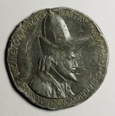 Portrait of John VIII Palaoelogus, Emperor of Constantinople, 1424-1428 (obverse) and (reverse), c.1 Creator: Pisanello (Italian, Ferrara, c. 1395-1455)