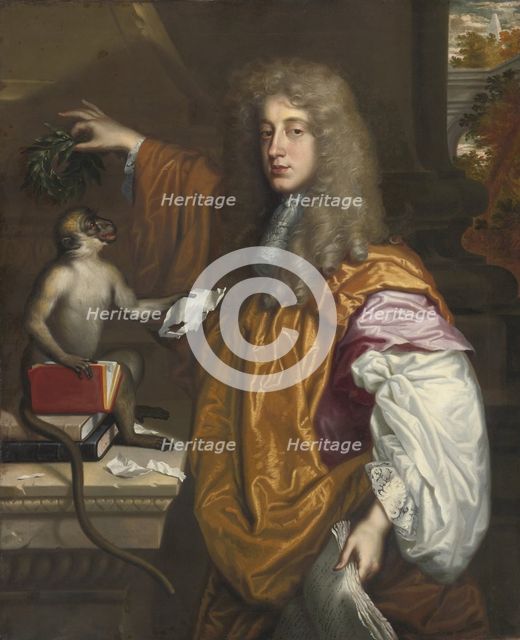 Portrait of John Wilmot, 2nd Earl of Rochester (1647-1680). Artist: Huysmans, Jacob (c. 1633–1696)