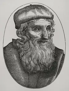 Portrait of John Wycliff or Wycliffe, (c1330-1384), English theologian, 1877. Creator: Unknown