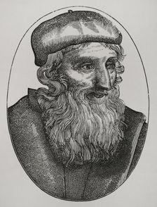 Portrait of John Wycliff or Wycliffe, (c1330-1384), English theologian, 1877. Creator: Unknown
