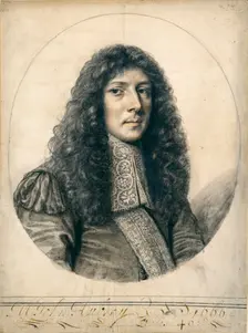 Portrait of John Aubrey, 1666. Artist: William Faithorne