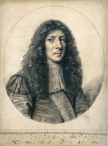Portrait of John Aubrey, 1666. Artist: William Faithorne