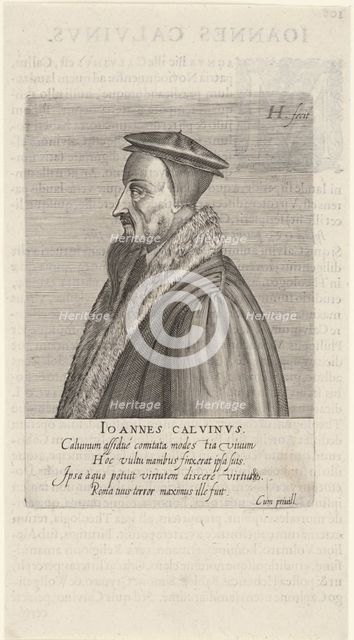 Portrait of John Calvin (1509-1564), 1599.