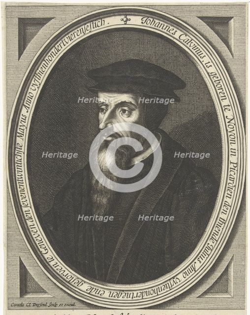 Portrait of John Calvin (1509-1564), 1630-1640.