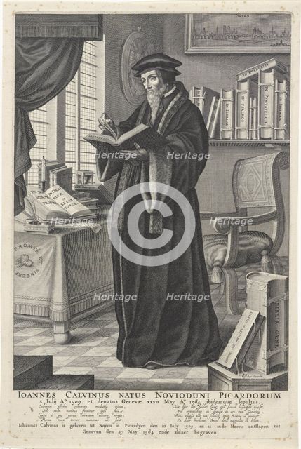 Portrait of John Calvin (1509-1564), Mid of 17th cen..