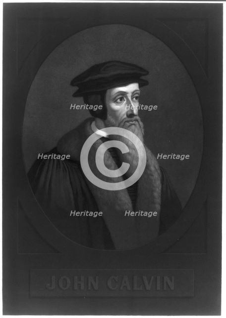 Portrait of John Calvin (1509-1564), Early 19th cen.. Artist: Anonymous  