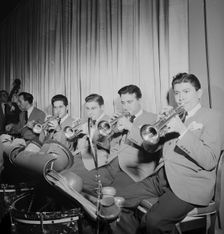 Portrait of John Chance, Paul Kashian, Nick Travis, Chuck Genduso, Joe Ferrante..., N.Y., 1947. Creator: William Paul Gottlieb