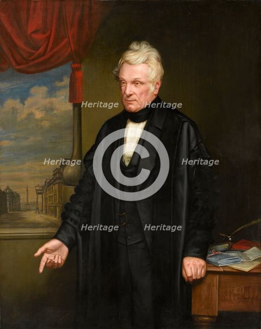 Portrait of John Clayton, English lawyer and archaeologist, 1863. Artist: Edward Sawyer.