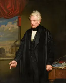 Portrait of John Clayton, English lawyer and archaeologist, 1863. Artist: Edward Sawyer