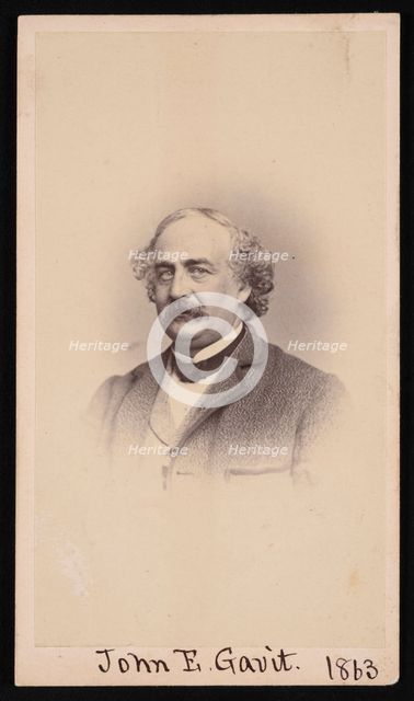 Portrait of John E. Gavit (1817-1874), 1863. Creator: Unknown.