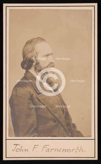Portrait of John Franklin Farnsworth (1820-1897), Before 1897. Creator: Brady's National Photographic Portrait Galleries.