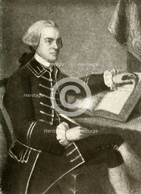 'Portrait of John Hancock, in coat with double pocket-flaps', c1780, (1937). Creator: Unknown.