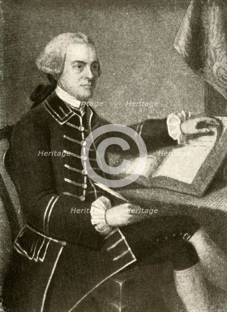 'Portrait of John Hancock, in coat with double pocket-flaps', c1780, (1937). Creator: Unknown.