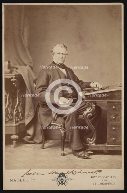Portrait of John Hawkshaw (1811-1891), Before 1876. Creator: Maull & Co.