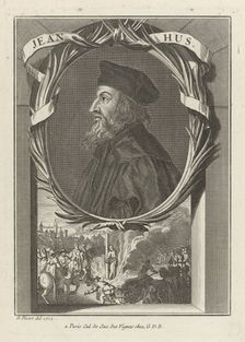Portrait of John Hus, ca 1720. Artist: Picart, Bernard (1673–1733)