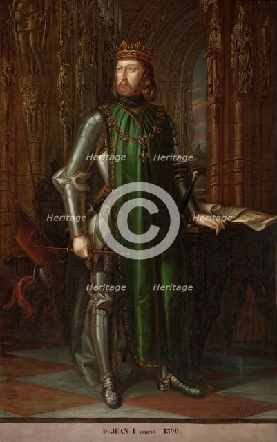 Portrait of John I of Castile, c1848. Creator: Vicente Arbiol.