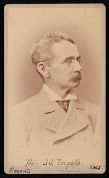 Portrait of John James Ingalls (1833-1900), Between 1876 and 1880. Creator: Samuel Montague Fassett