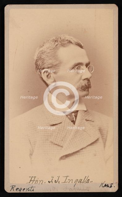 Portrait of John James Ingalls (1833-1900), Between 1876 and 1880. Creator: Samuel Montague Fassett.