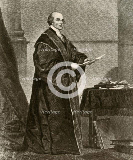'Portrait of John Jay in his robes as First Chief Justice of the United States', c1780, (1937). Creator: Unknown.