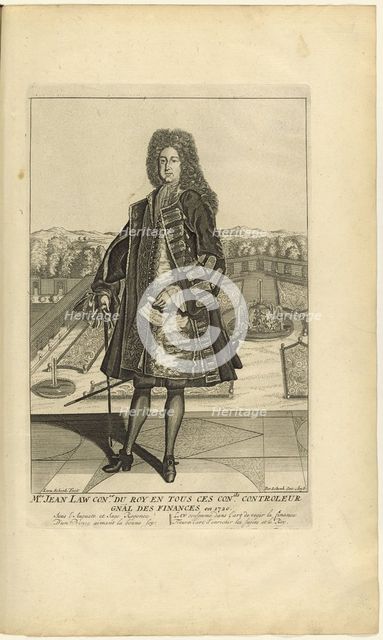 Portrait of John Law (1671-1729), 1720. Creator: Anonymous.