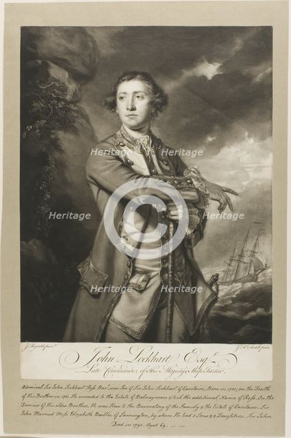 Portrait of John Lockhart, Esquire, c. 1770. Creator: James McArdell.