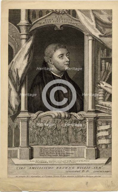 Portrait of John Lydgate of Bury, 18th century.