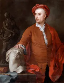 Portrait of John Michael Rysbrack (presumed), 18th century. Creator: Samuel Buck