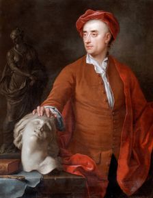 Portrait of John Michael Rysbrack (presumed), 18th century. Creator: Samuel Buck
