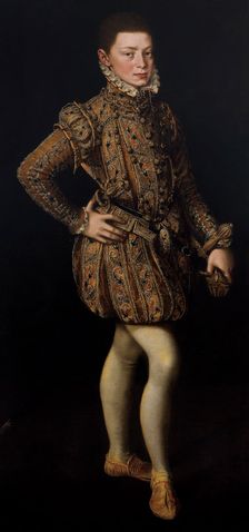 Portrait of John of Austria (Juan de Austria) (1547-1578) at the age of fourteen, 1561. Creator: Sánchez Coello, Alonso (1531-1588)