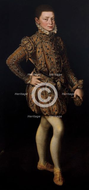 Portrait of John of Austria (Juan de Austria) (1547-1578) at the age of fourteen, 1561. Creator: Sánchez Coello, Alonso (1531-1588).