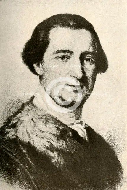 'Portrait of John Penn, Colonial Governor, showing fur-trimmed coat', c1750, (1937). Creator: Unknown.
