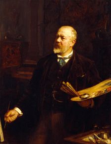 Portrait of John Pettie, R.A., 1892. Creator: Arthur Stockdale Cope