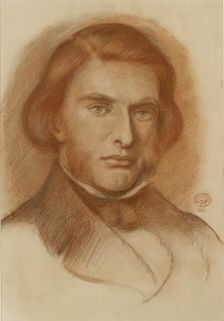 Portrait of John Ruskin, 1861. Artist: Dante Gabriel Rossetti