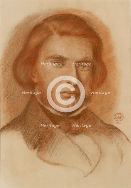 Portrait of John Ruskin, 1861. Artist: Dante Gabriel Rossetti.